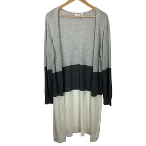 Simply Noelle Longline Colorblock Cardigan Size L/XL